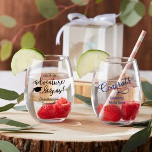 Personalized 9 oz. Stemless Wine Glass